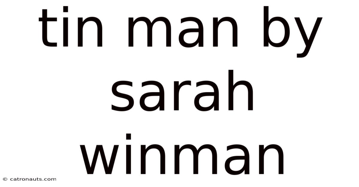 Tin Man By Sarah Winman