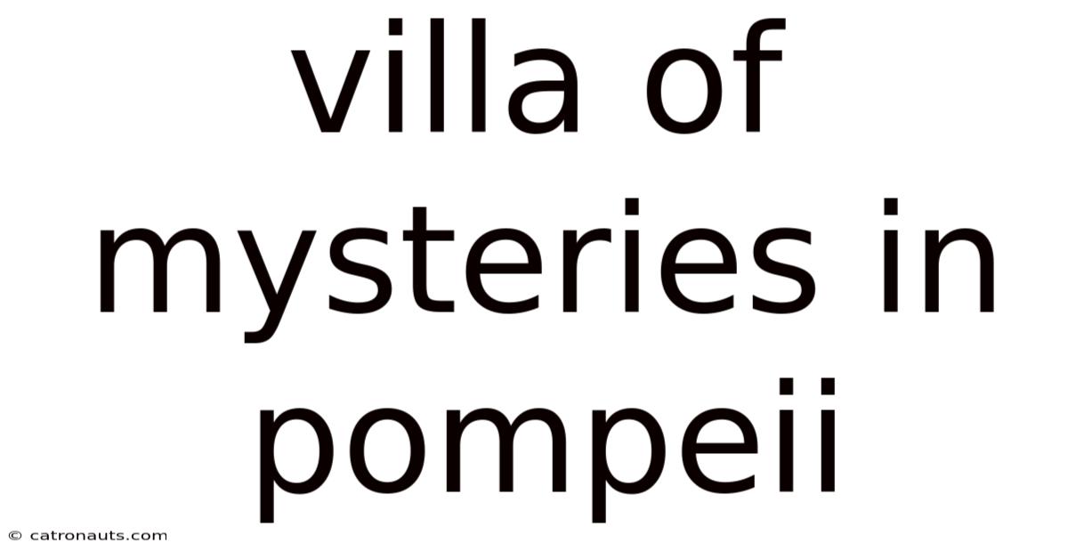 Villa Of Mysteries In Pompeii