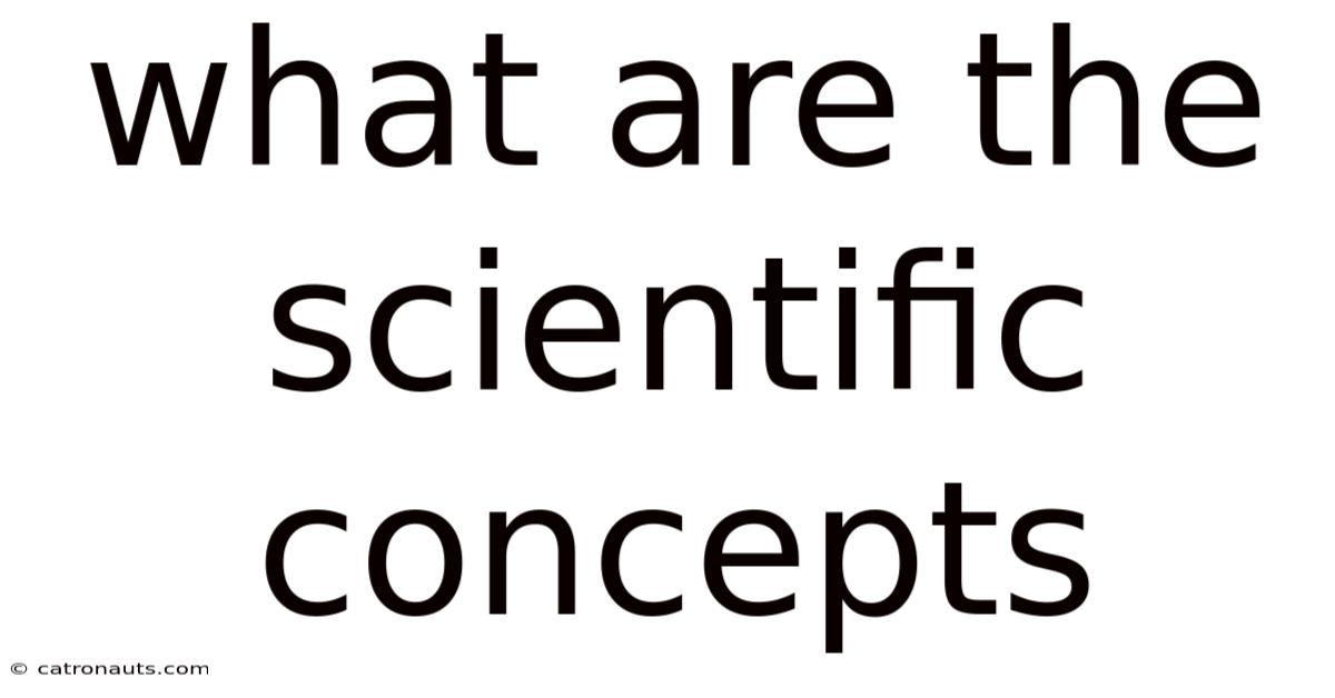 What Are The Scientific Concepts