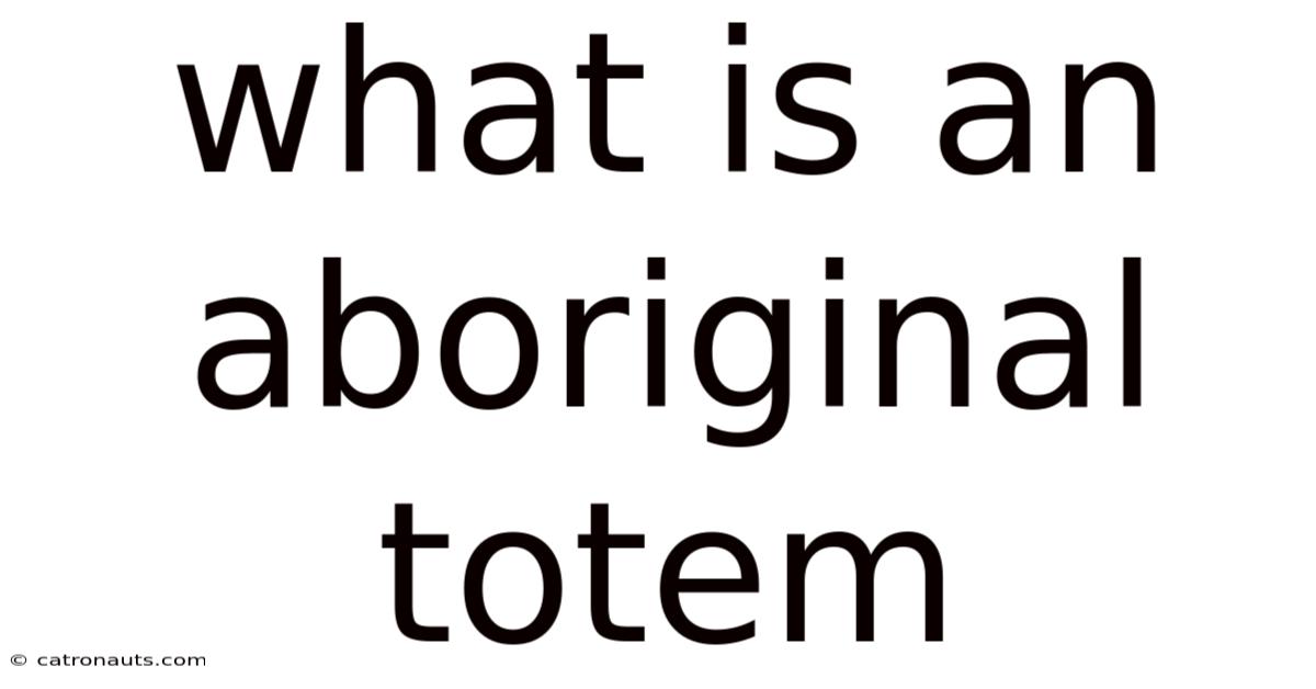What Is An Aboriginal Totem