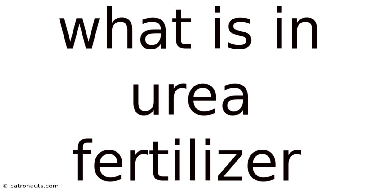 What Is In Urea Fertilizer