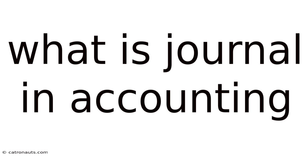 What Is Journal In Accounting