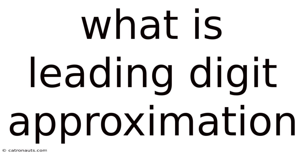 What Is Leading Digit Approximation