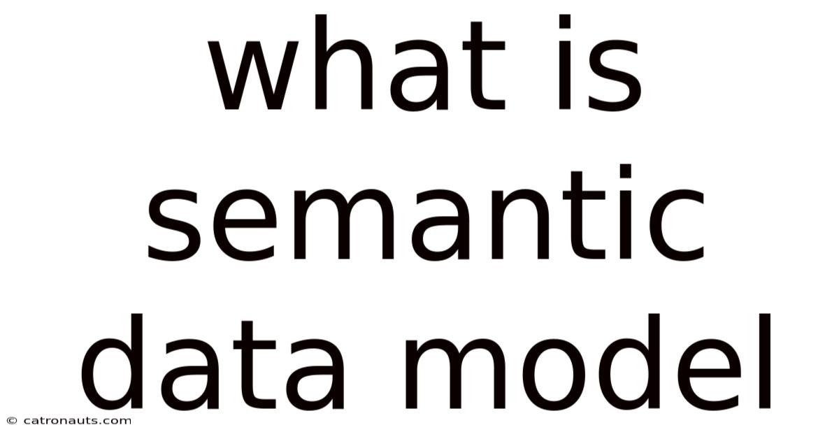 What Is Semantic Data Model