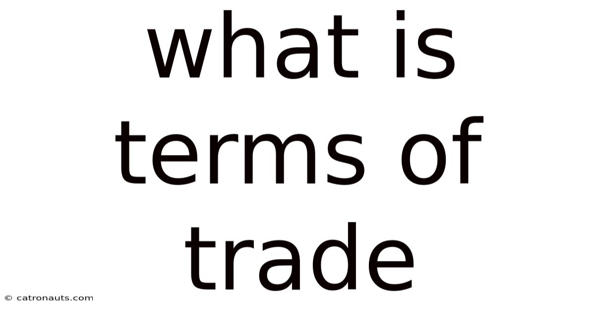 What Is Terms Of Trade