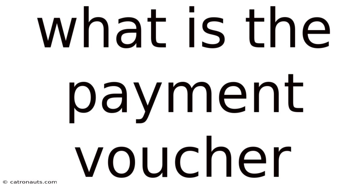 What Is The Payment Voucher